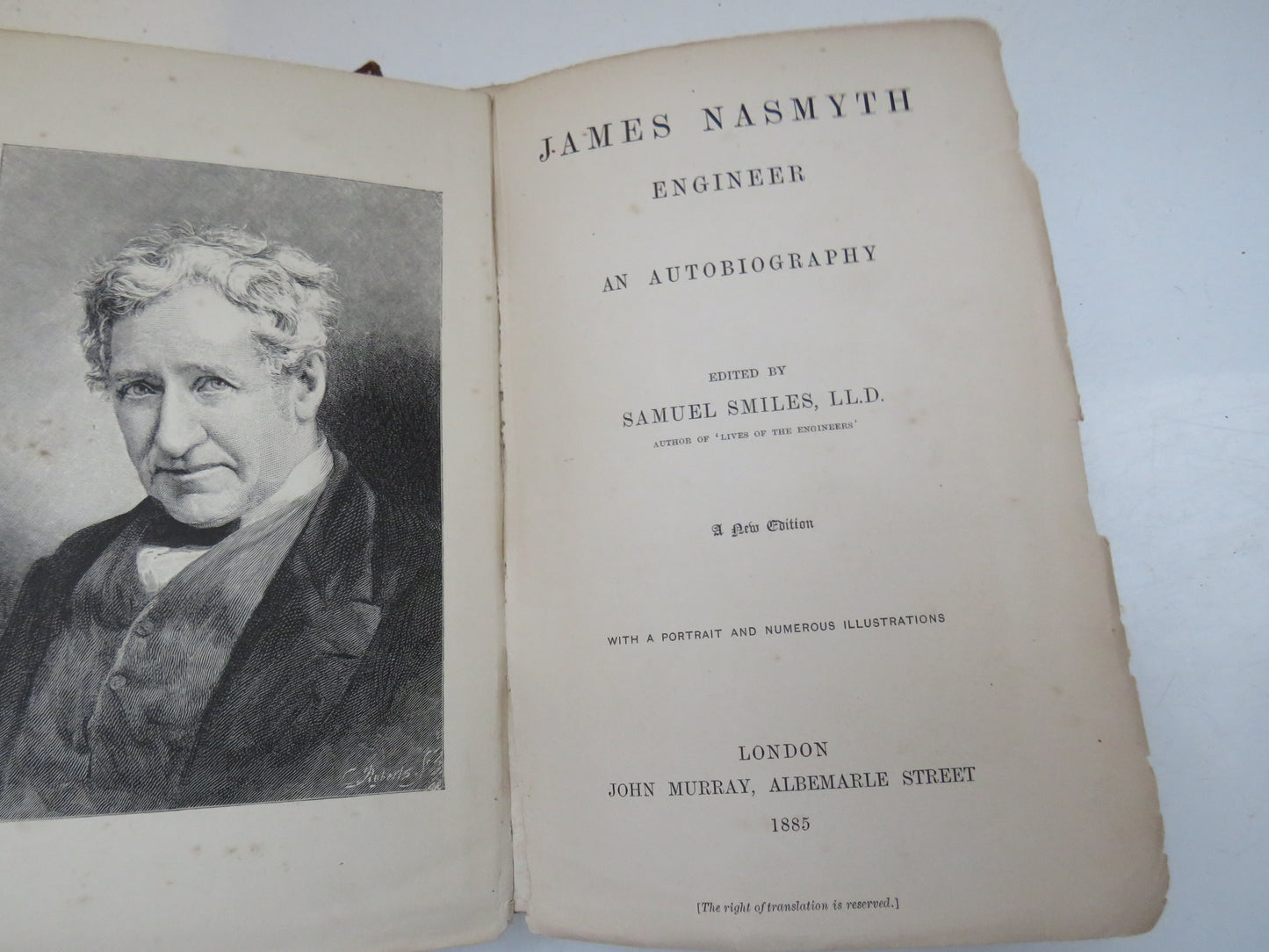 James Nasmyth Engineer An Autobiography Edited by Samuel Smiles 1885 Victorian Book