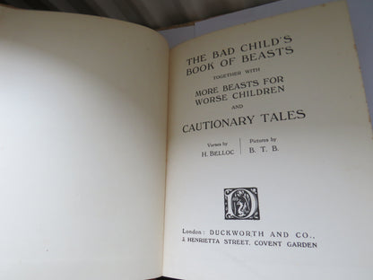 The Bad Child's Book Of Beasts Together With More Beasts For Worse Children and Cautionary Tales 192 book image 2