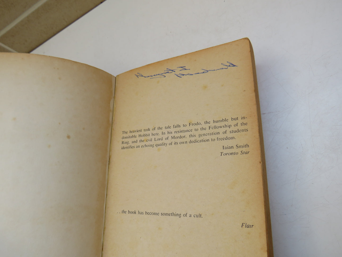 The Fellowship Of The Ring by J.R.R. Tolkien, 1977, Vintage Book