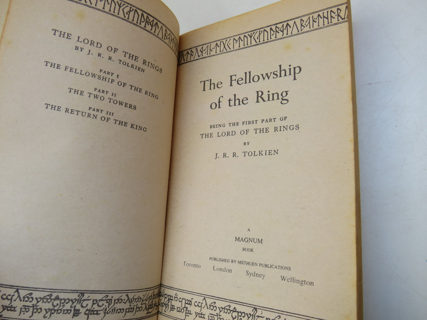 The Fellowship Of The Ring by J.R.R. Tolkien, 1977, Vintage Book