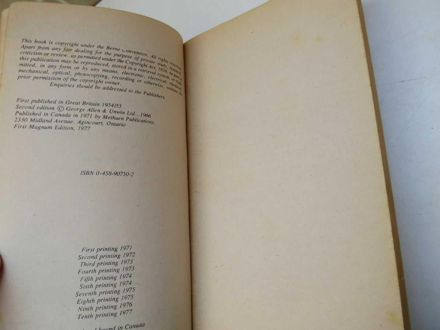 The Fellowship Of The Ring by J.R.R. Tolkien, 1977, Vintage Book