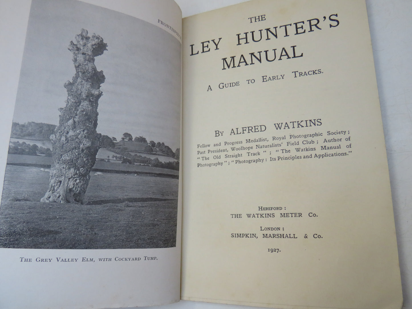 The Ley Hunter's Manual, A Guide to Early Tracks by Alfred Watkins, 1927, Vintage Book
