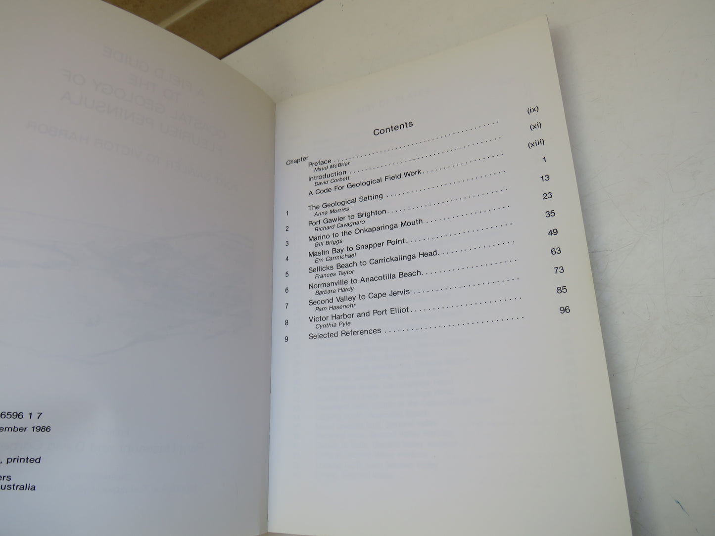 A Field Guide to the Coastal Geology of Fleurieu Peninsula, Port Gawler to Victor Harbor, 1986