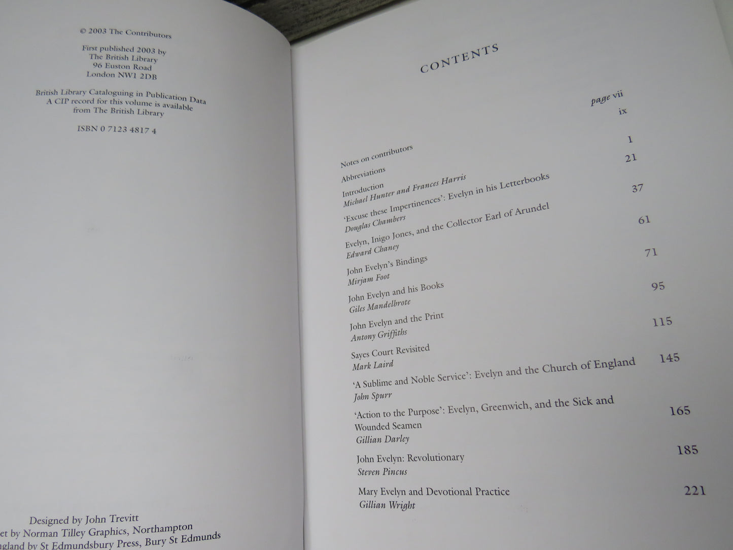 John Evelyn and His Milieu, Essays edited by Frances Harris & Michael Hunter, 2003