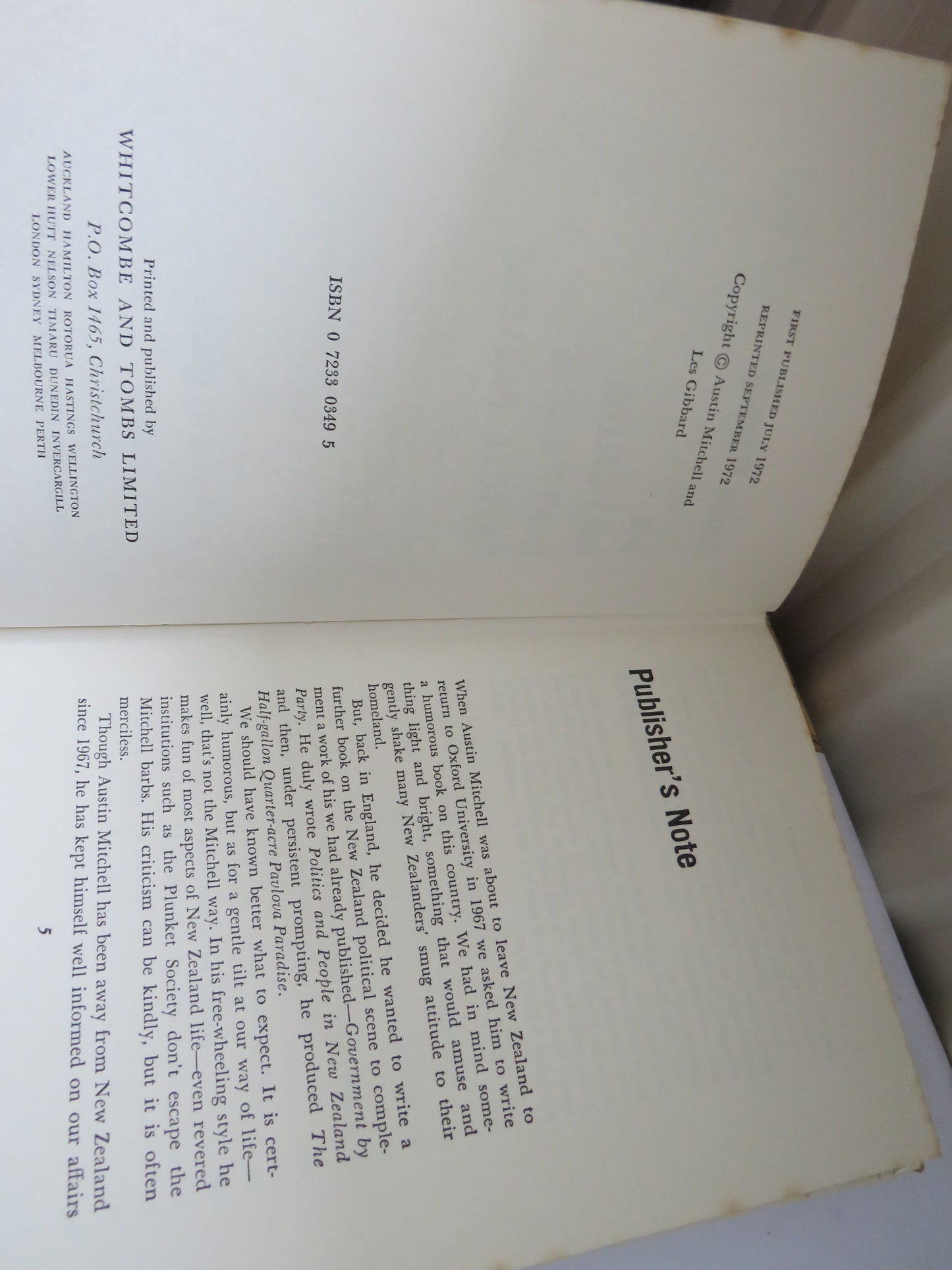 The Half-Gallon Quarter-Acre Pavlova Paradise By Austin Mitchell 1972