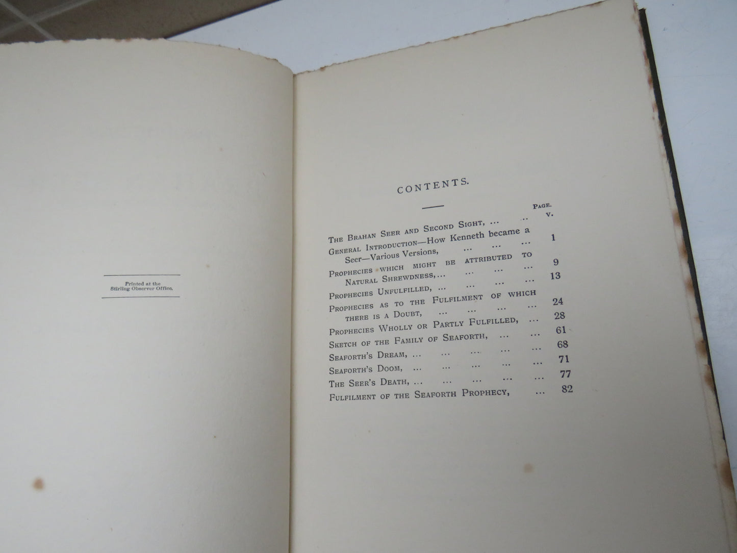 The Prophecies Of The Brahan Seer (Coinneach Odhar Fiosaiche) By Alexander Mackenzie 1909