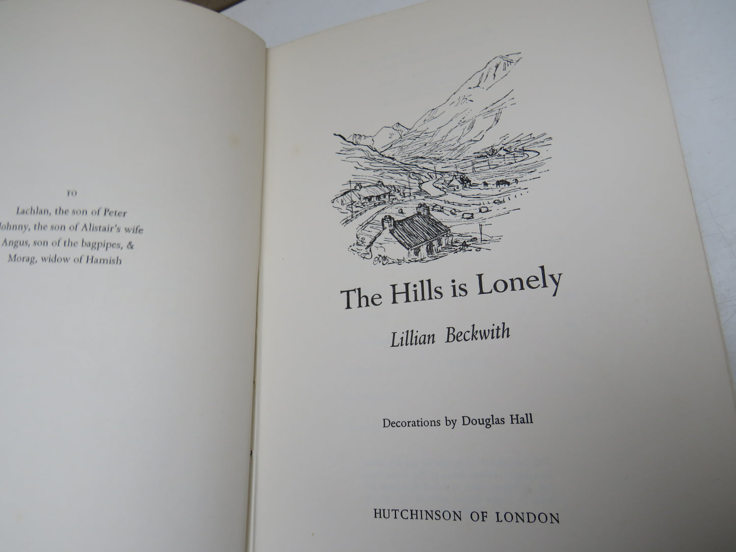 The Hills is Lonely by Lillian Beckwith, 1962 Vintage Novel