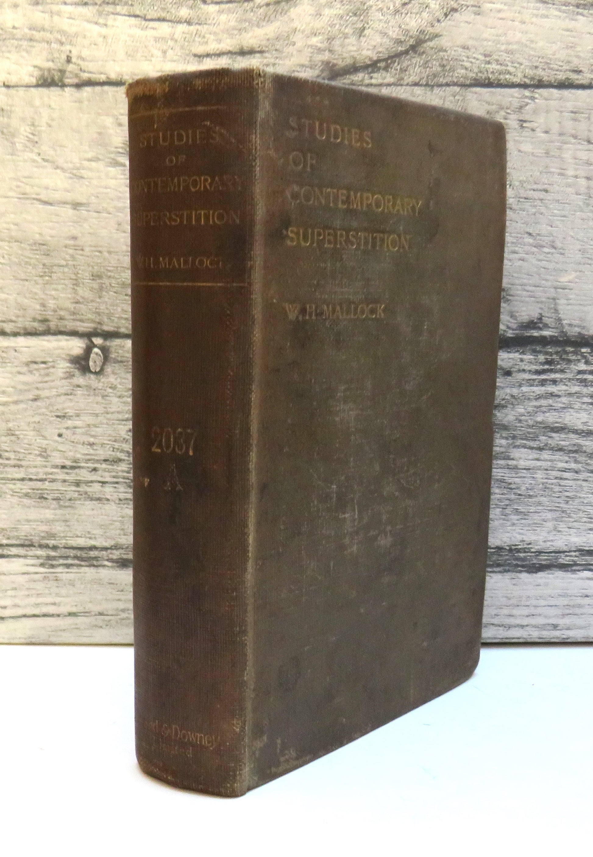 Studies of Contemporary Superstition By W. H. Mallock 1895 book front cover