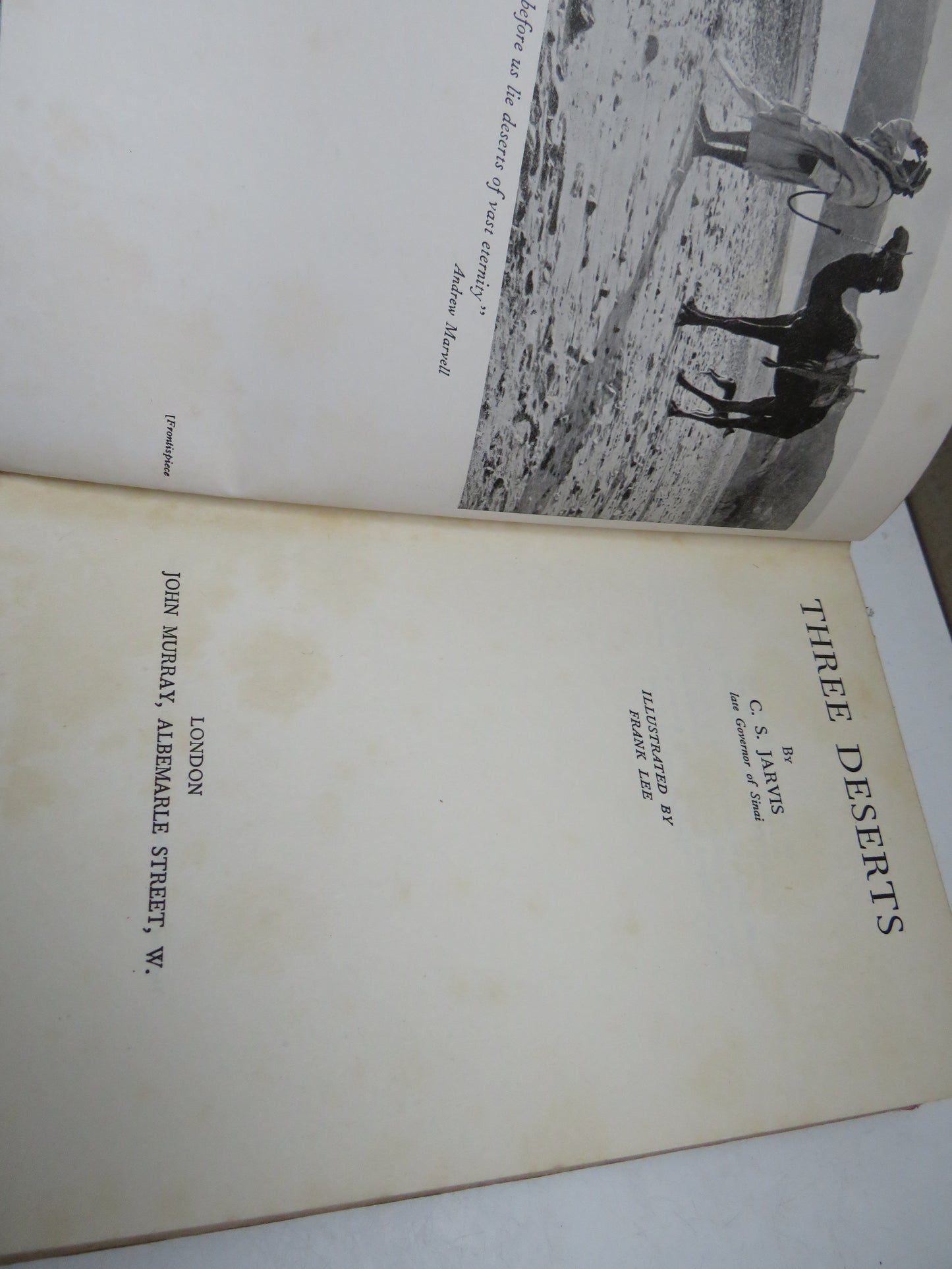 Three Deserts By C. S. Jarvis Illustrated By Frank Lee 1936