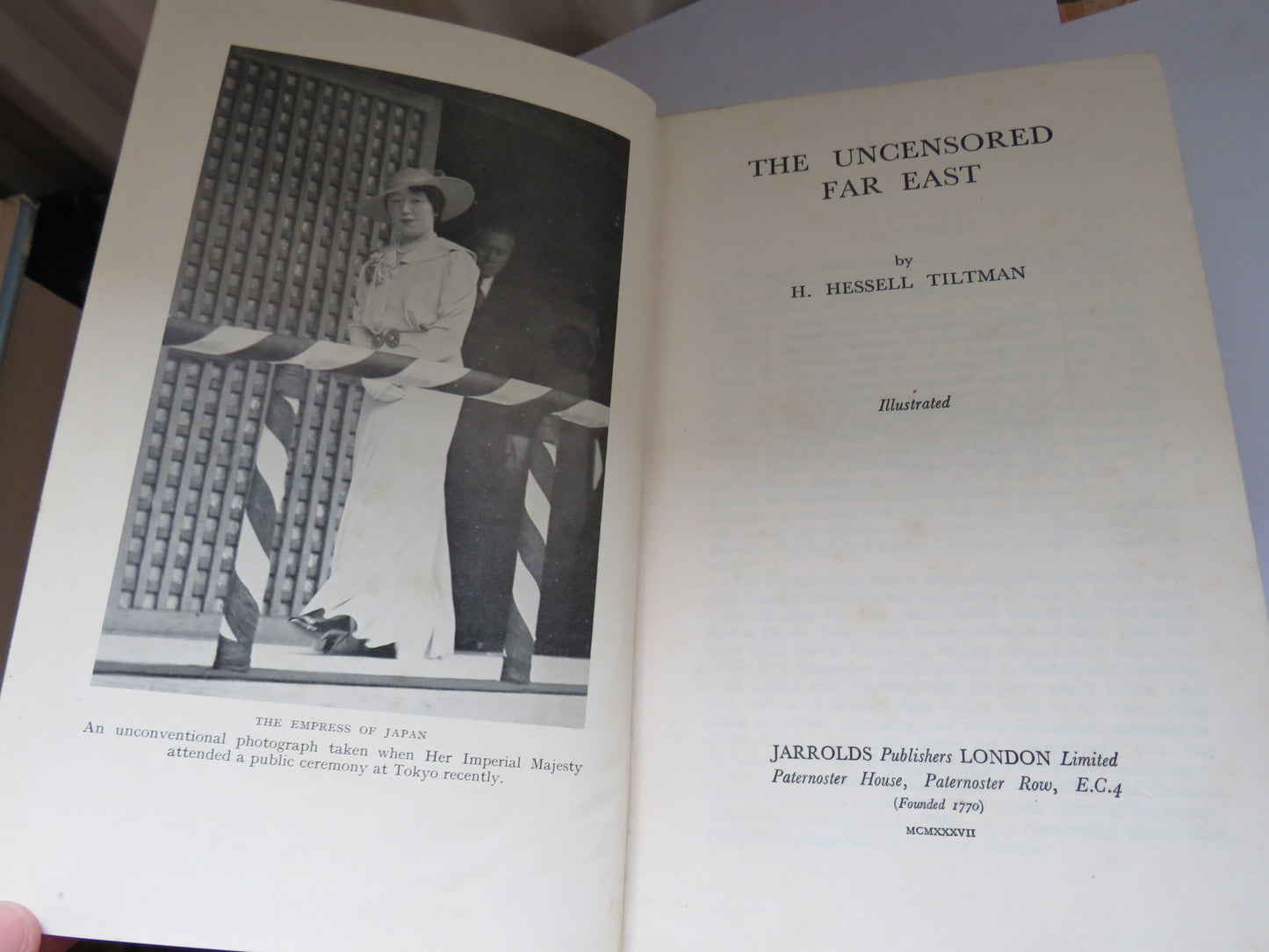 The Uncensored Far East By H. Hessell Tiltman 1937