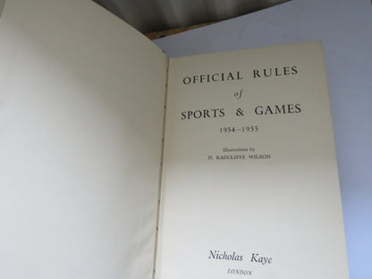 Official Rules of Sports & Games 1954-1955 Illustrations By H. Radcliffe Wilson 1954 book image 3