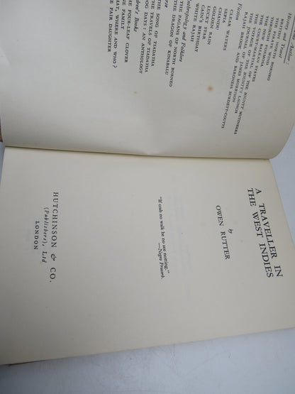 A Traveller In The West Indies By Owen Rutter 1936 book image 3