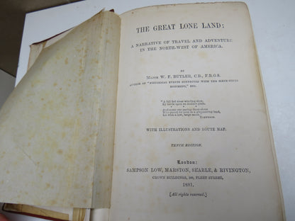 The Great Lone Land: A Narrative of Travel and Adventure In The North-West Of America By Major W.F.  book image 5