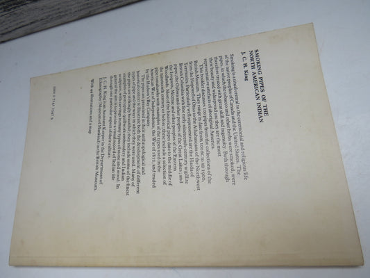 Smoking Pipes of the North American Indian by J.C.H. King, 1977