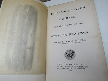 Pre-Historic Remains Of Caithness By Samuel Laing With Notes On Human Remains By Thomas H. Huxley 18 book image 3