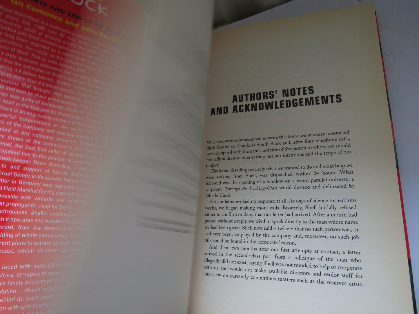 Shell Shock The Secrets and Spin of an Oil Giant By Ian Cummins and John Beasant 2005
