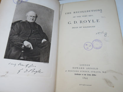 The Recollections Of The Very Rev. G.D. Boyle Dean of Salisbury 1895 book image 4