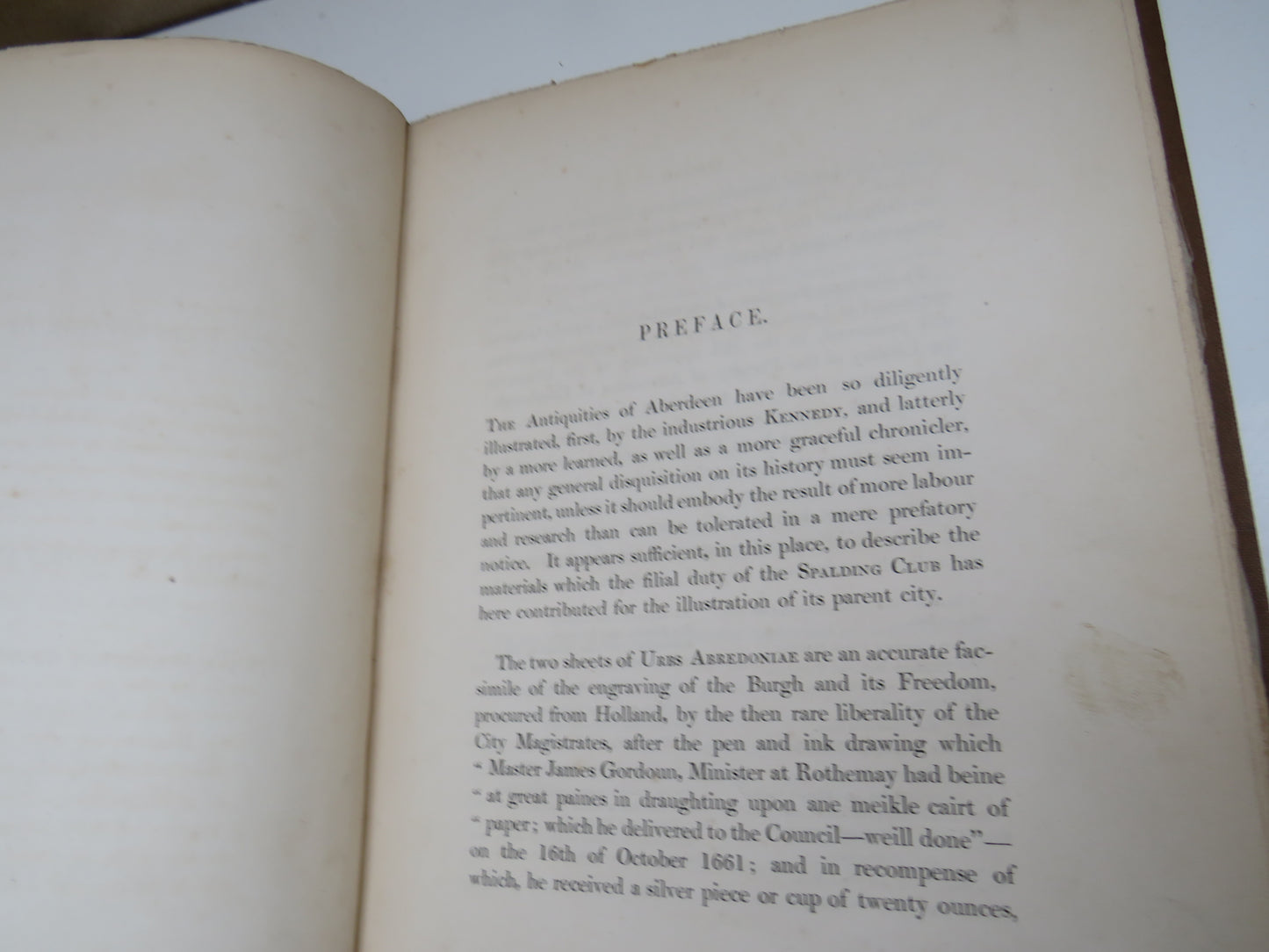 Abredoniae Vtrivsque Descriptio A Description of Both Touns of Aberdeen By James Gordon Parson of Rothemay 1842