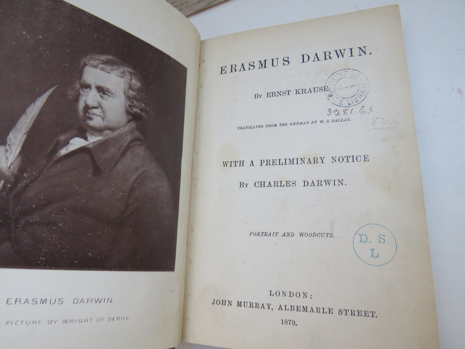 Erasmus Darwin By Ernst Krause Translated From The German By W.S. Dallas With A Preliminary Notice B book image 4