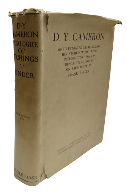 D.Y. Cameron An Illustrated Catalogue Of His Etched Work With Introductory Essay & Descriptive Notes book front cover