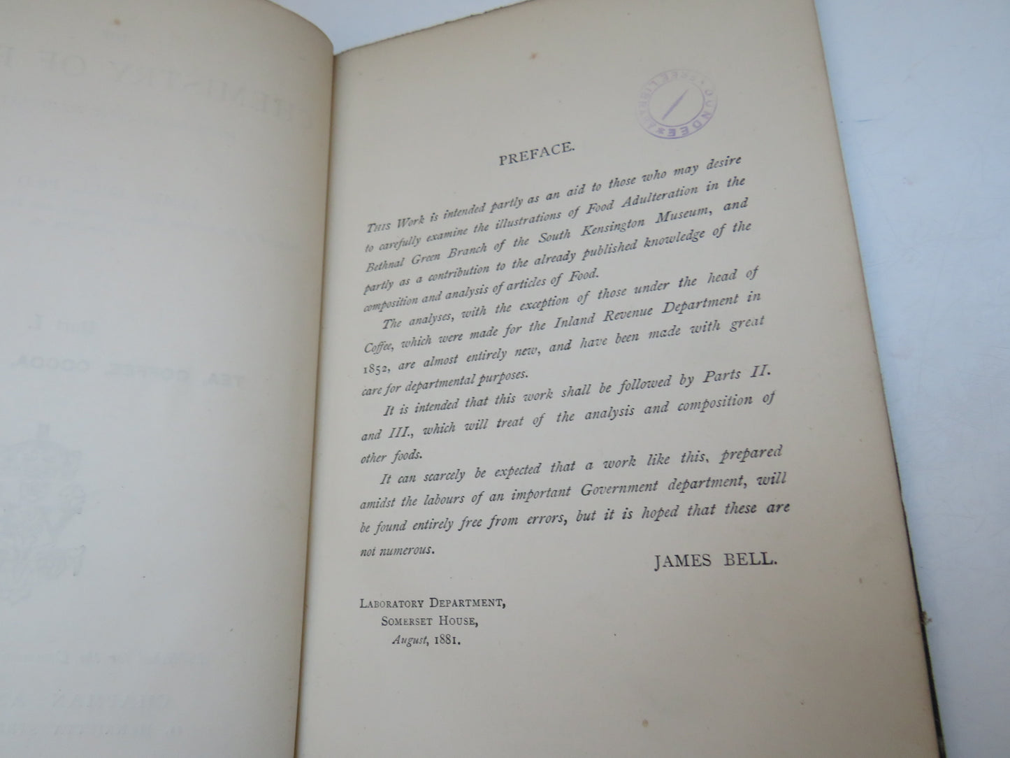 The Chemistry of Foods  By James Bell Part I Tea, Coffee, Cocoa, Sugar Etc 1881 book image 5