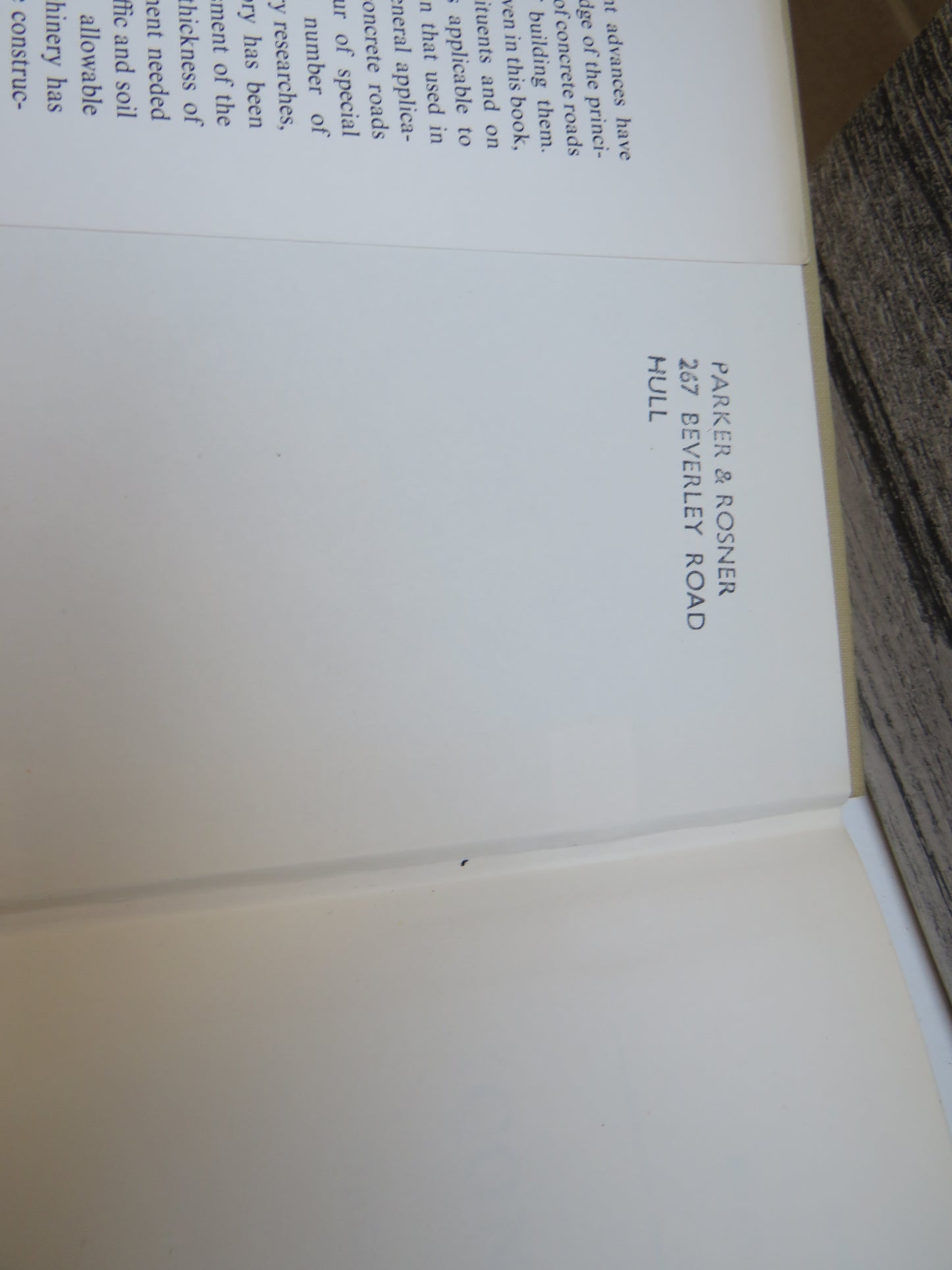 Concrete Roads Design and Construction 1956
