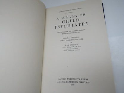 A Survey of Child Psychiatry Contributed By Contemporary British Authorities 1939 book image 3