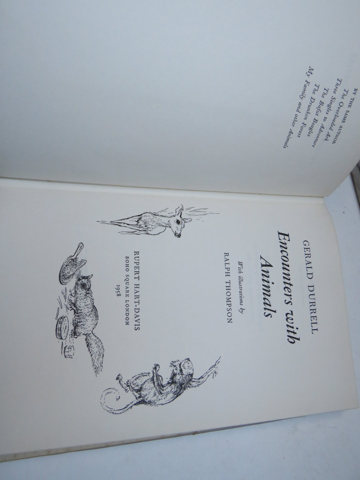 Encounters With Animals By Gerald Durrell 1958 With Illustrations By Ralph Thompson