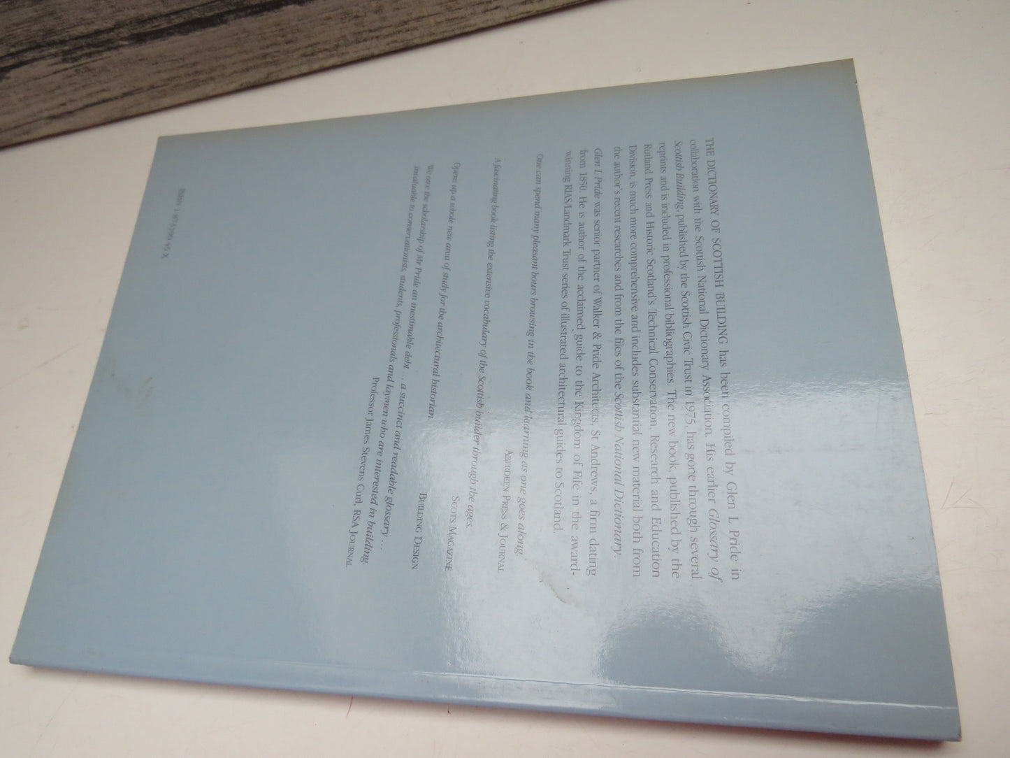 Dictionary of Scottish Building By Glen L Pride 1996