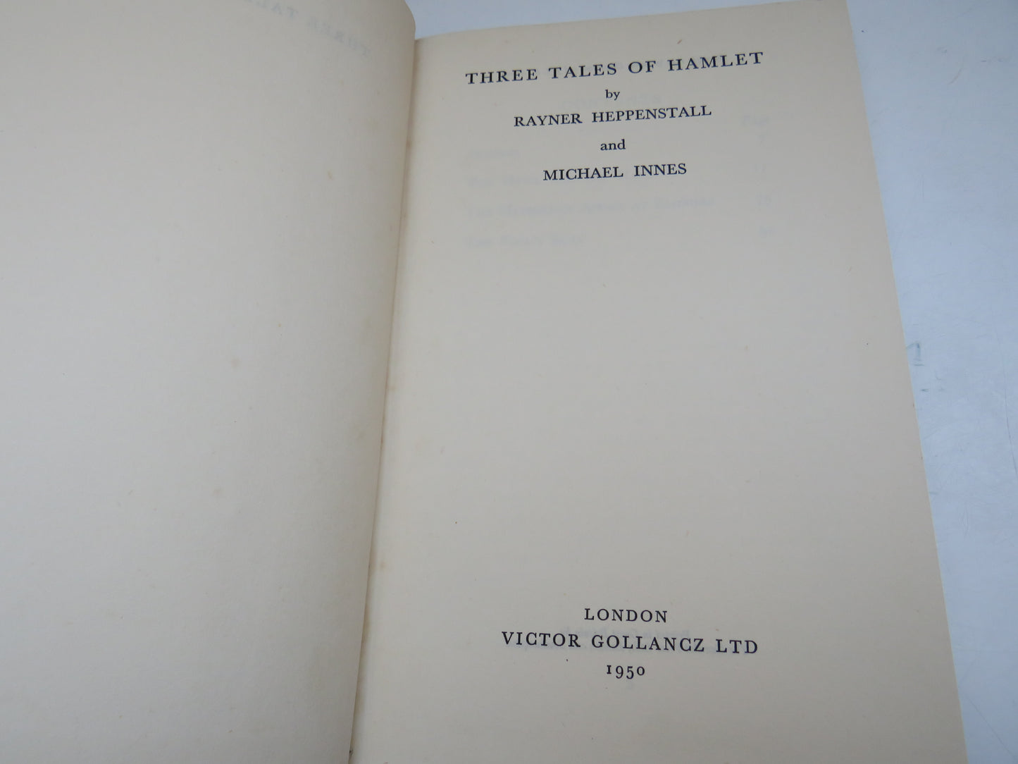 Three Tales of Hamlet By Rayner Heppenstall and Michael Innes 1950 book image 3