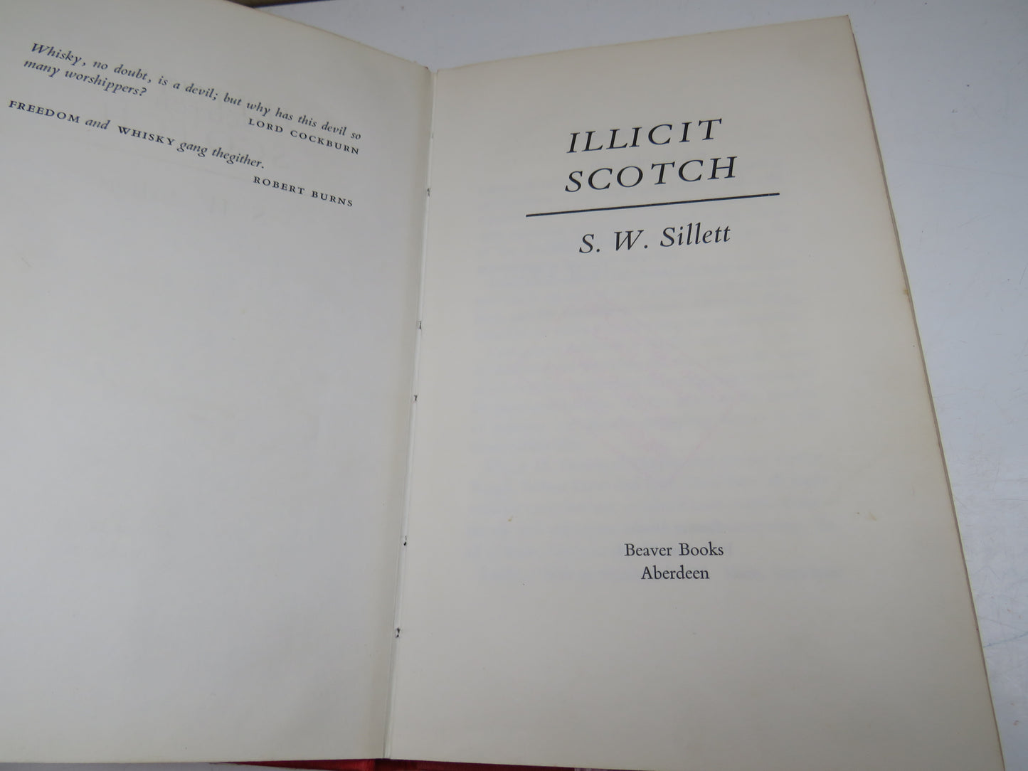 Illicit Scotch By S. W. Sillett 1965