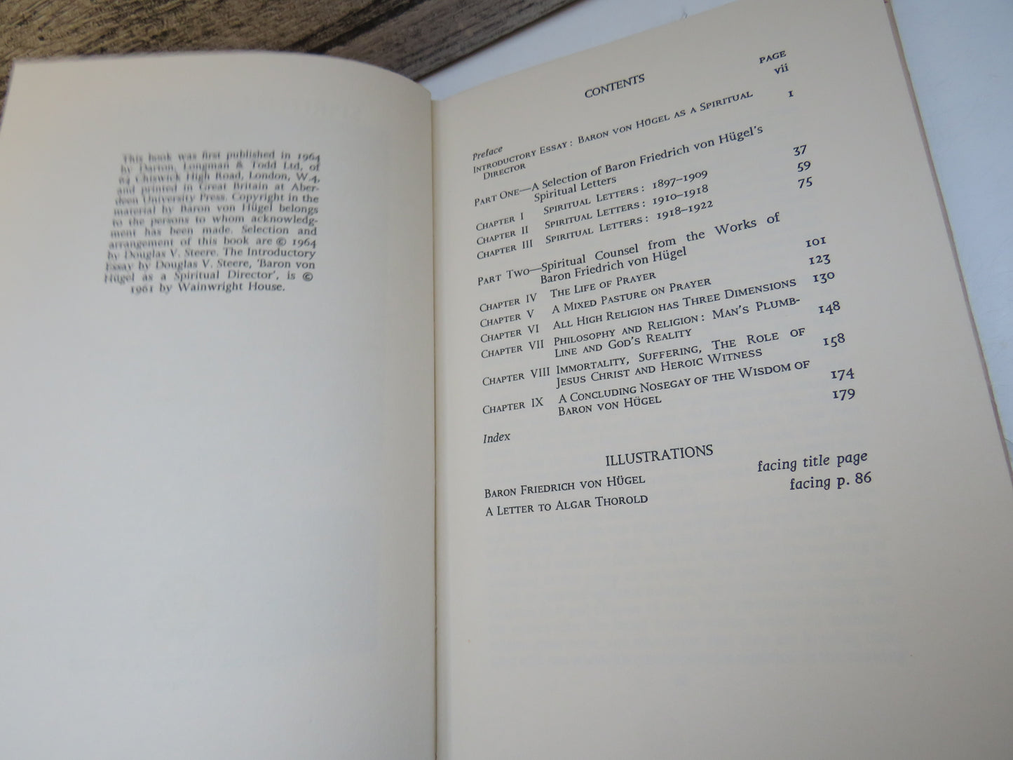 Spiritual Counsels and Letters of Baron Friedrich Von Hugel Edited and Introductory Essay By Douglas book image 4