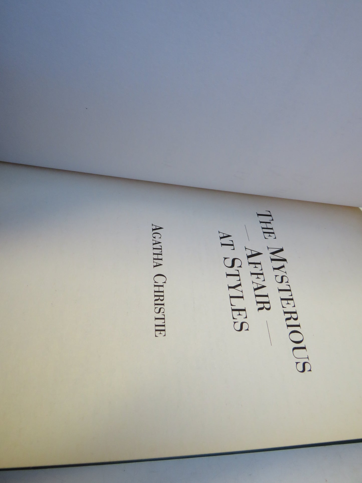 The Mysterious Affair At Styles By Agatha Christie