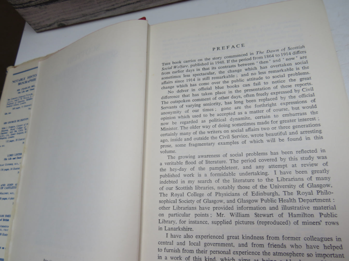 Scottish Social Welfare 1864-1914 By Thomas Ferguson 1958
