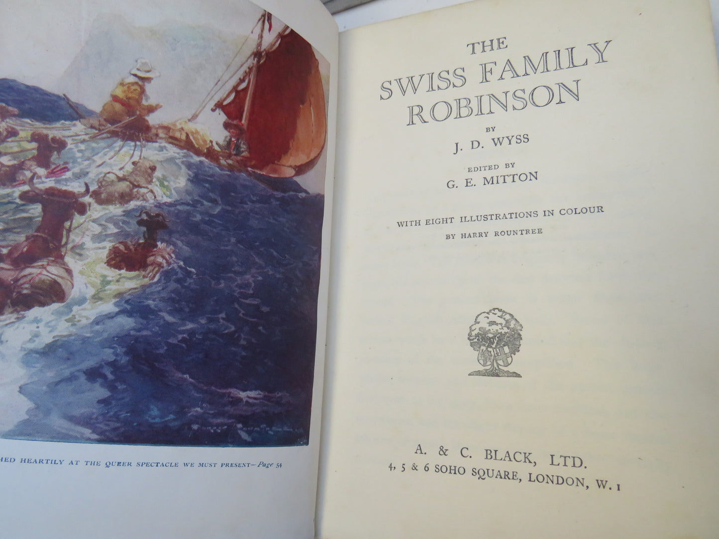 The Swiss Family Robinson By J.D. Wyss Edited by G.E. Mitton 1933