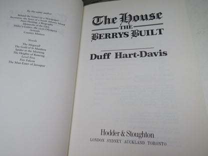 The House The Berrys Built By Duff Hart-Davis 1990