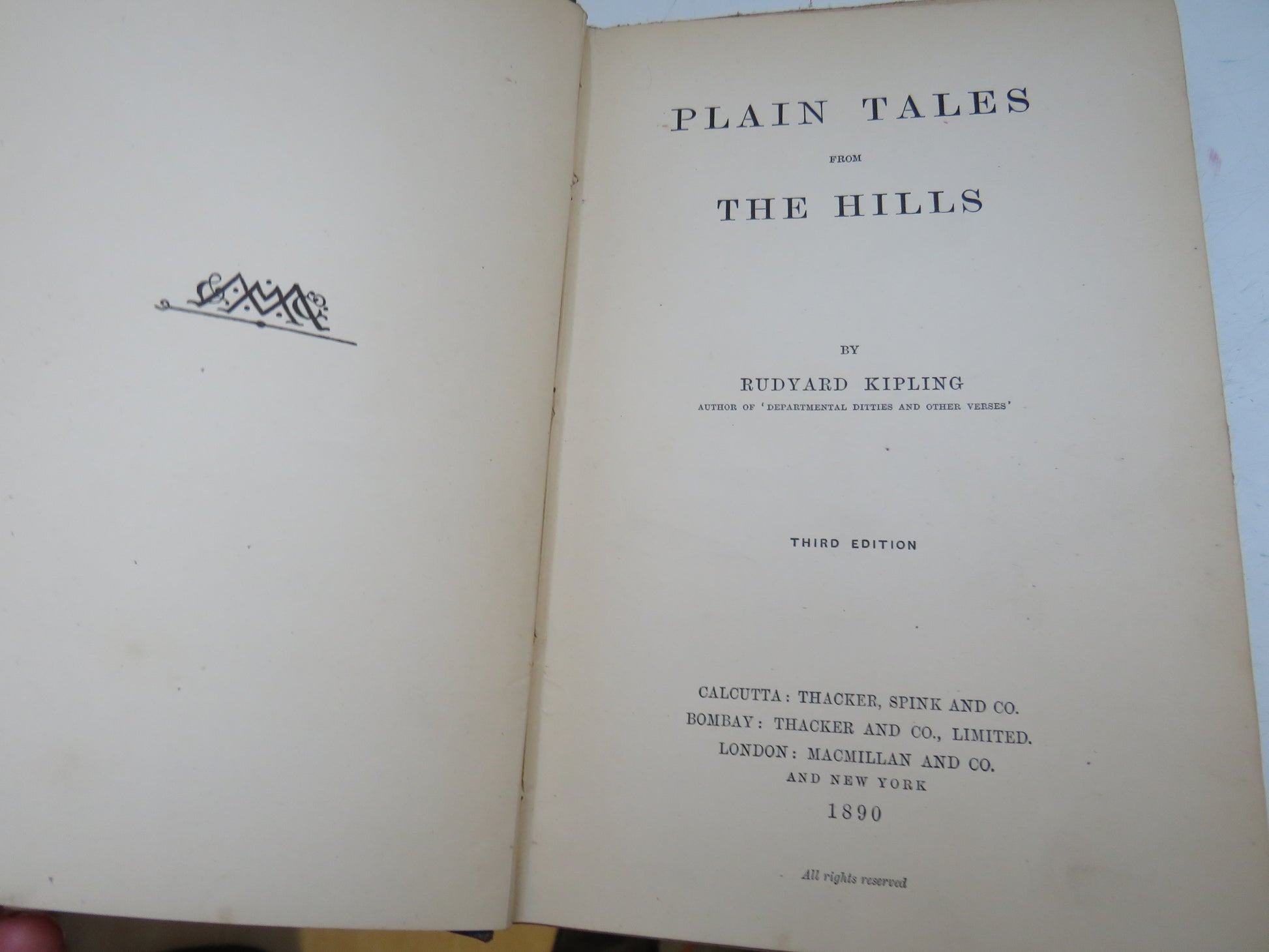 Plain Tales From The Hills By Rudyard Kipling 1890 book image 3