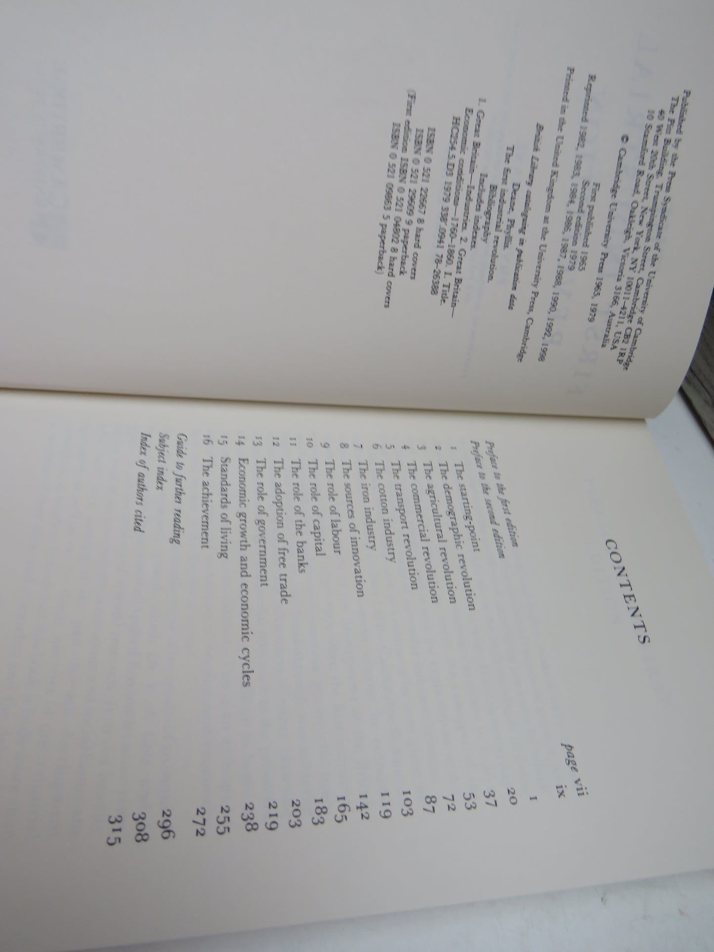 The First Industrial Revolution By Phyllis Deane 1998