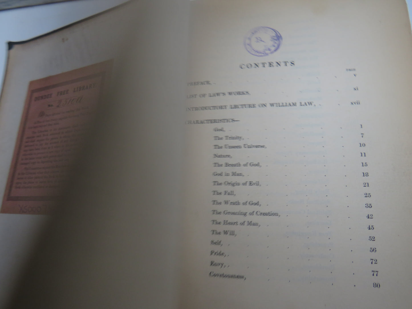 Characters and Characteristics of William Law Nonjuror and Mystic Selected and Arranged With An Introduction By Alexander Whyte 1893