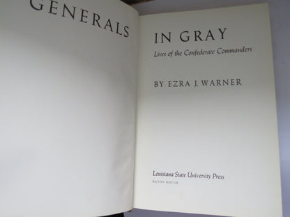 Generals In Gray Lives of the Confederate Commanders By Ezra J. Warner 1970 book image 3