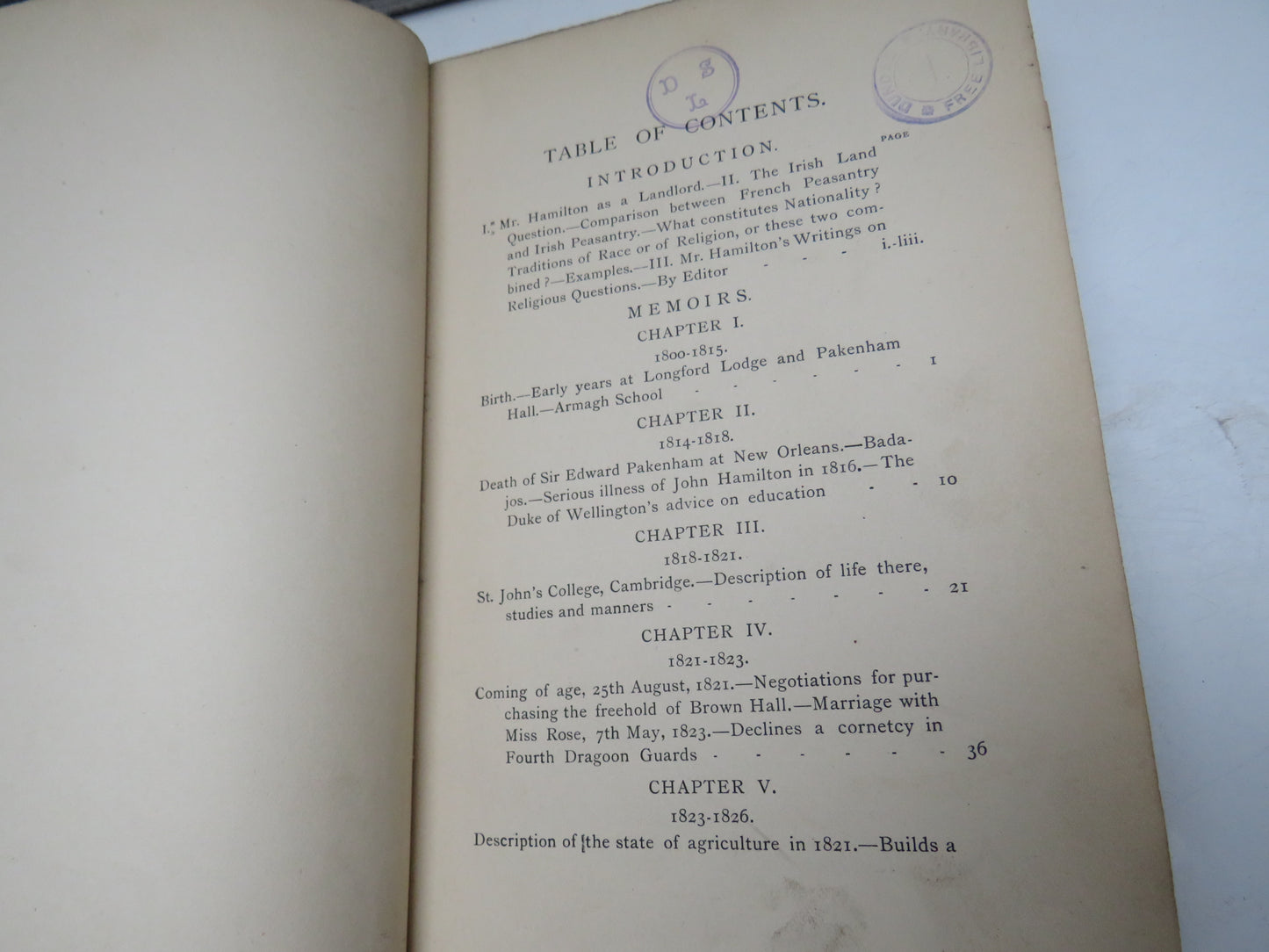 Sixty Years' Experience As An Irish Landlord Memoirs of John Hamilton By Rev. H. C. White
