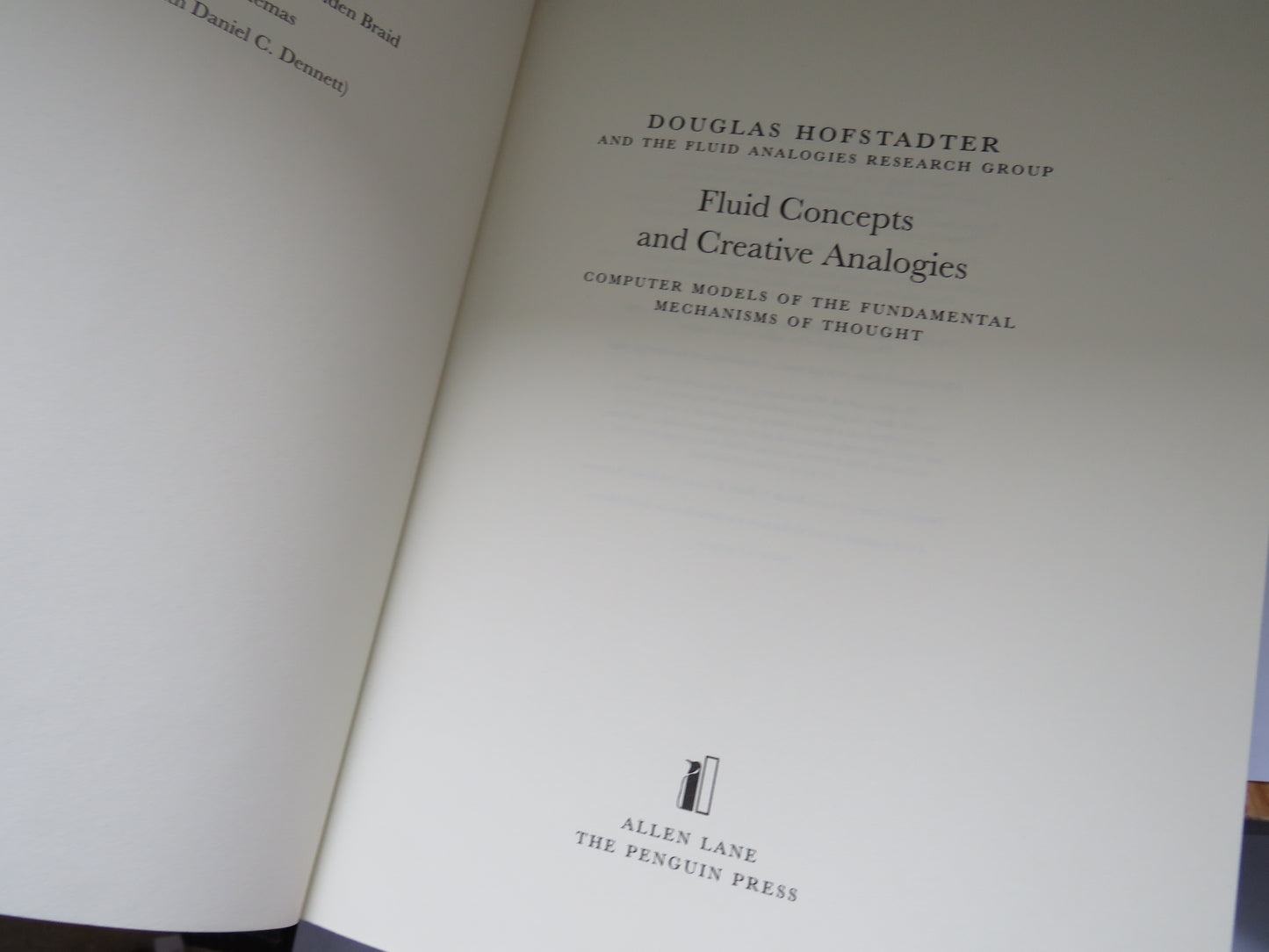 Fluid Concepts and Creative Analogies Computer Models of the Fundamental Mechanisms of Thought 1995