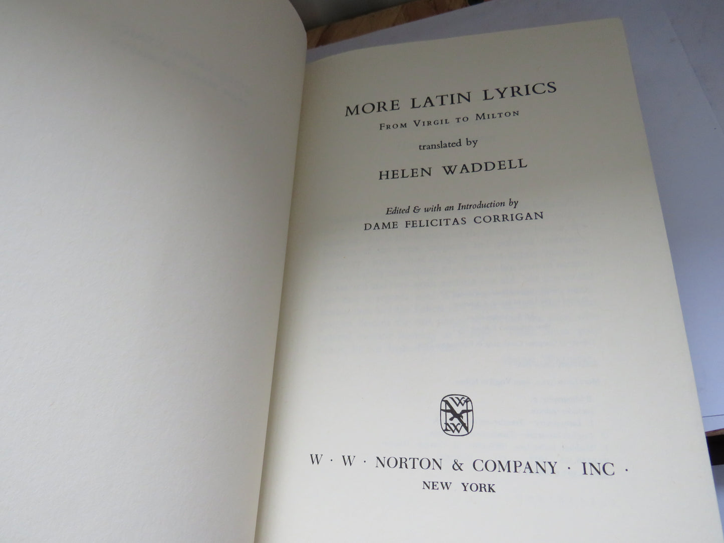 More Latin Lyrics From Virgil To Milton Translated By Helen Waddell 1977