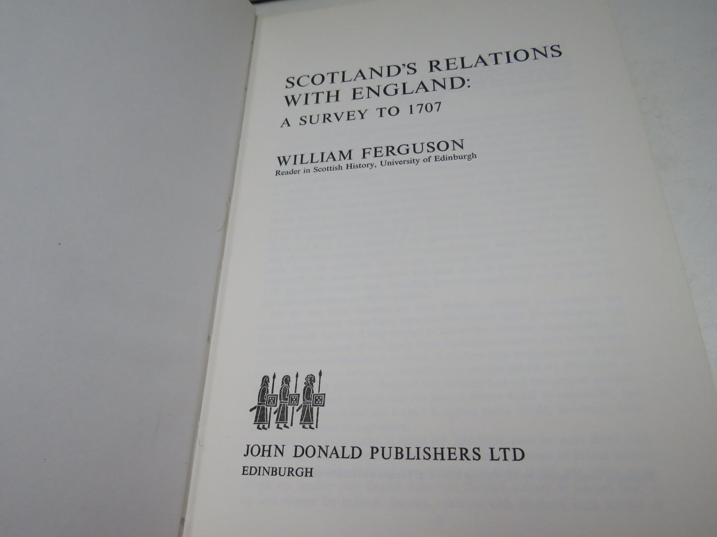 Scotland's Relations With England: A Survey To 1707 By William Ferguson 1977
