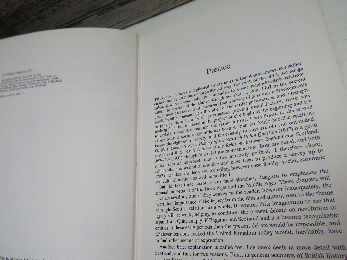 Scotland's Relations With England: A Survey To 1707 By William Ferguson 1977