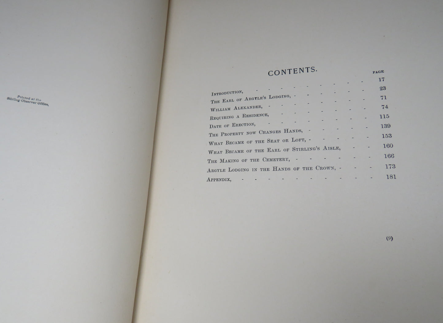 The Story of the Argyle Lodging by James Ronald, 1906