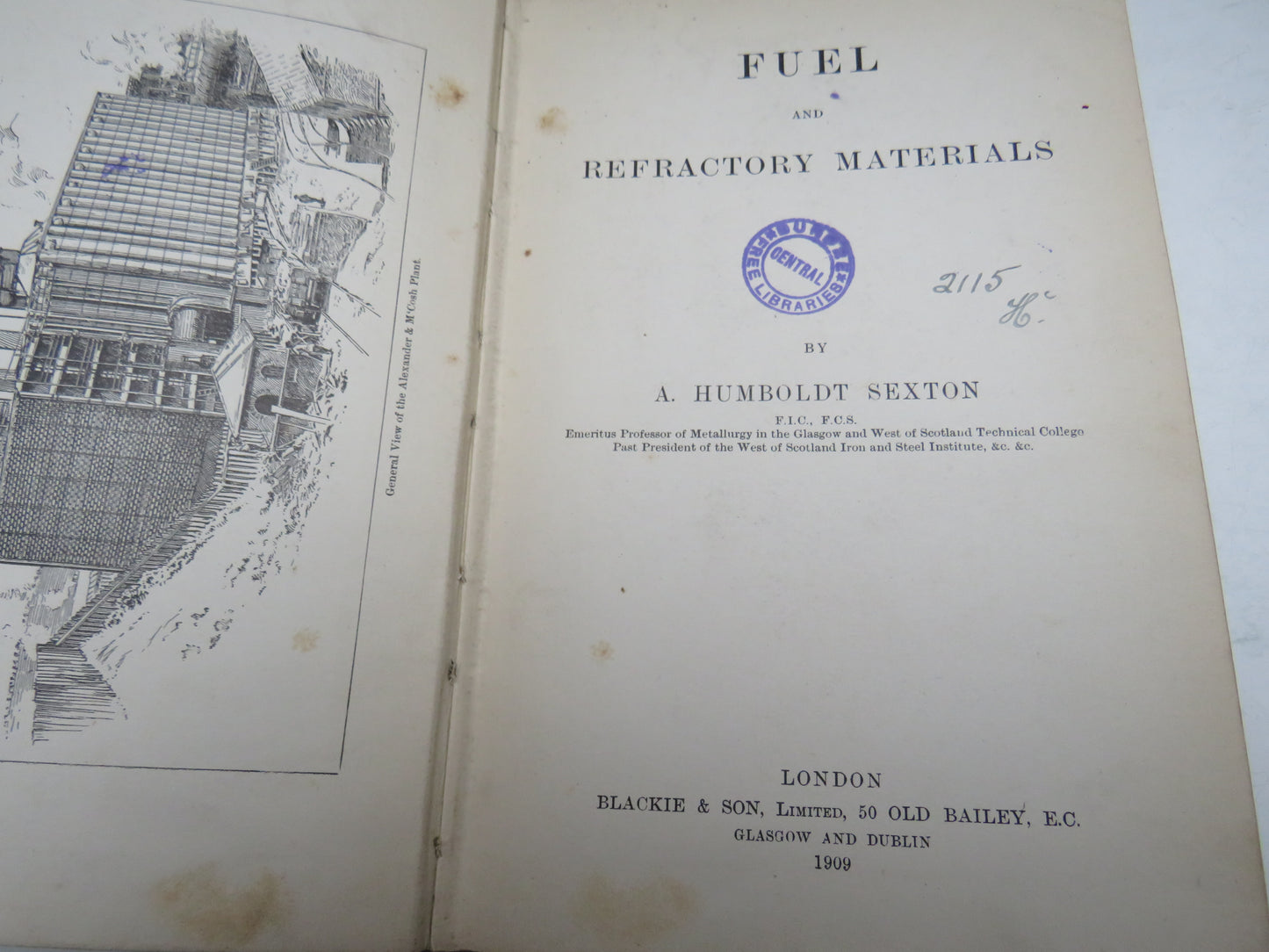 Fuel and Refractory Materials By A. Humboldt Sexton 1909