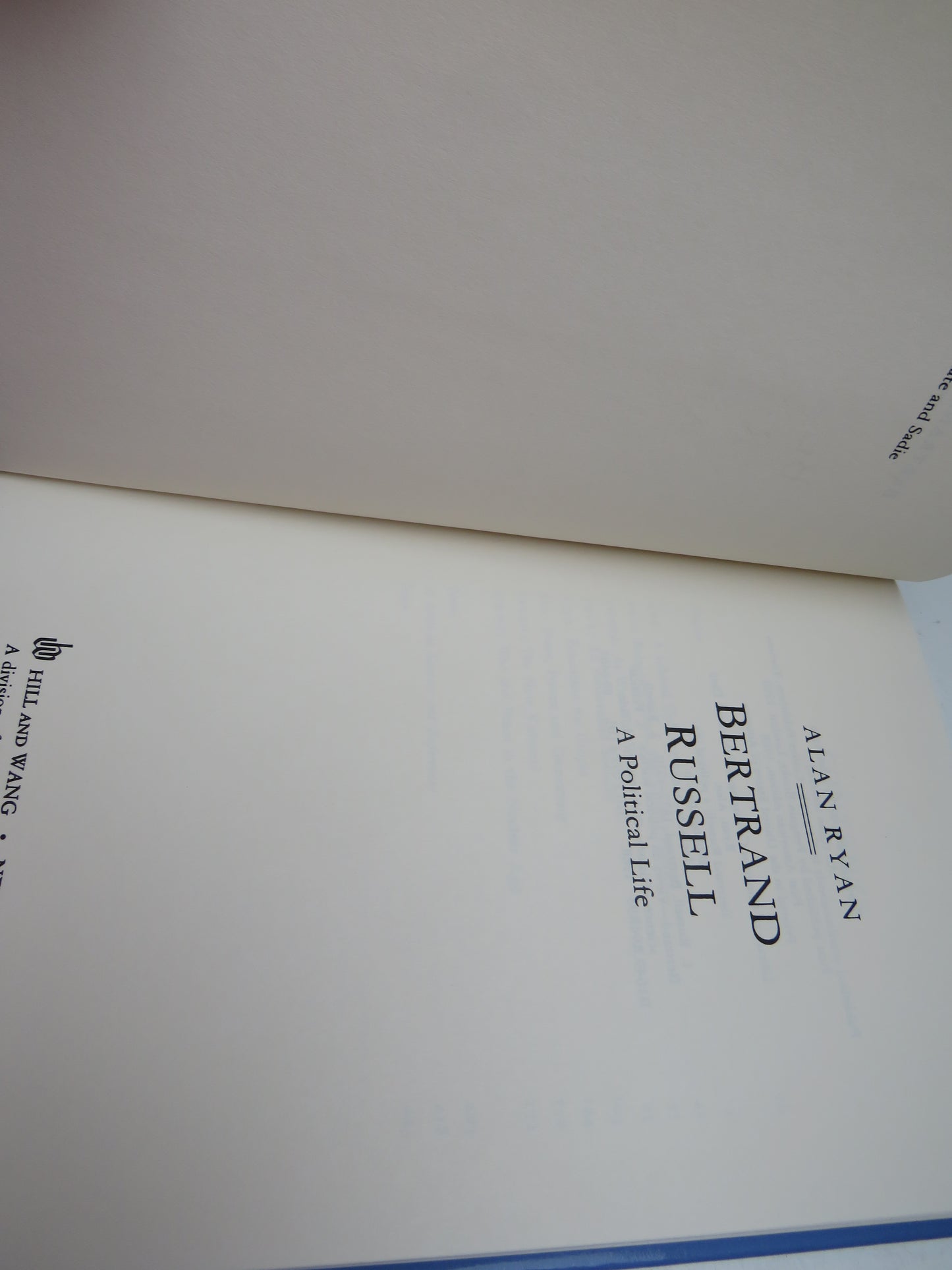 Bertrand Russell A Political Life By Alan Ryan 1988