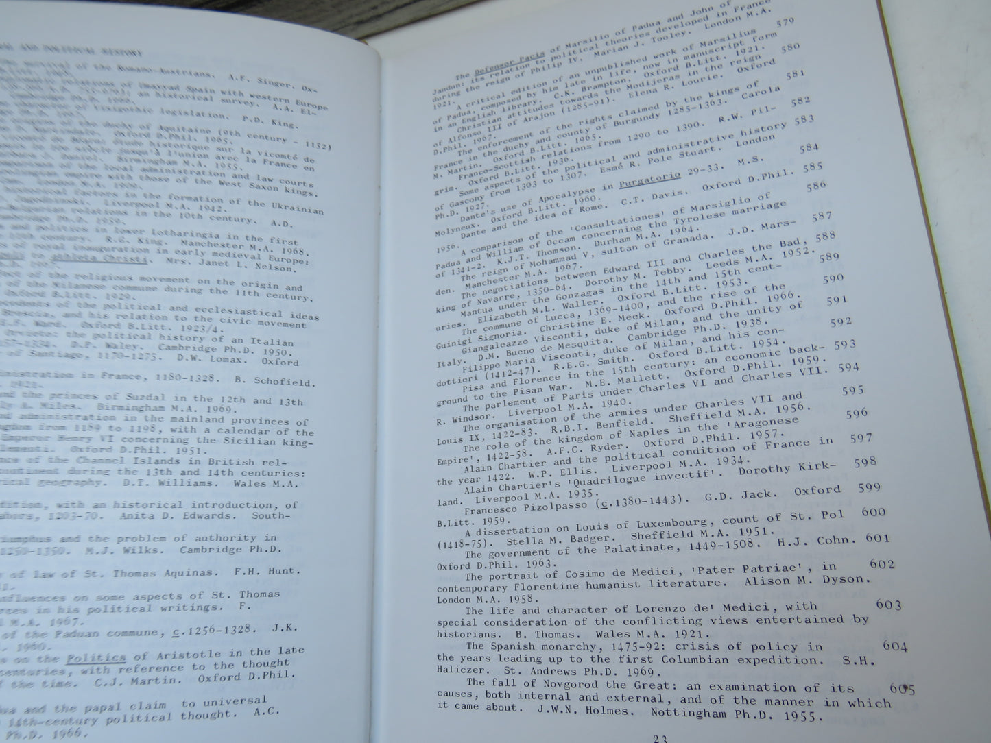History Theses 1901-1970 Historical Research For Higher Degrees In The Universities of the United Kingdom Compiled By P.M. Jacobs 1976