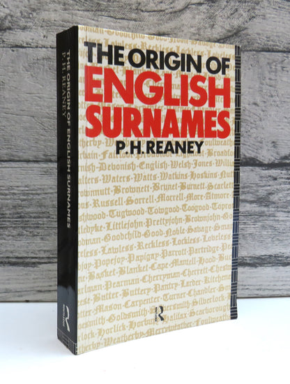 The Origin of English Surnames By P.H. Reaney 1991 book front cover